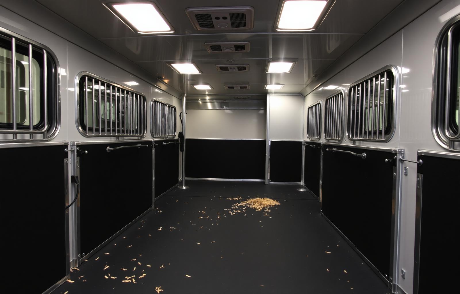 Horse trailer interior